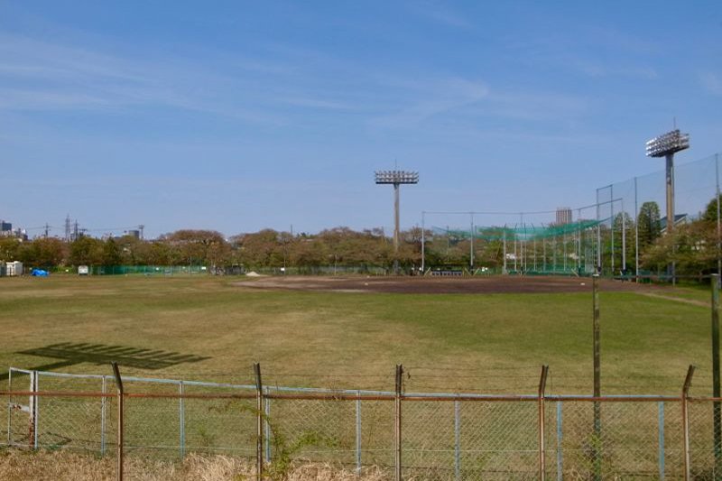 「多摩川緑地公園」の野球場